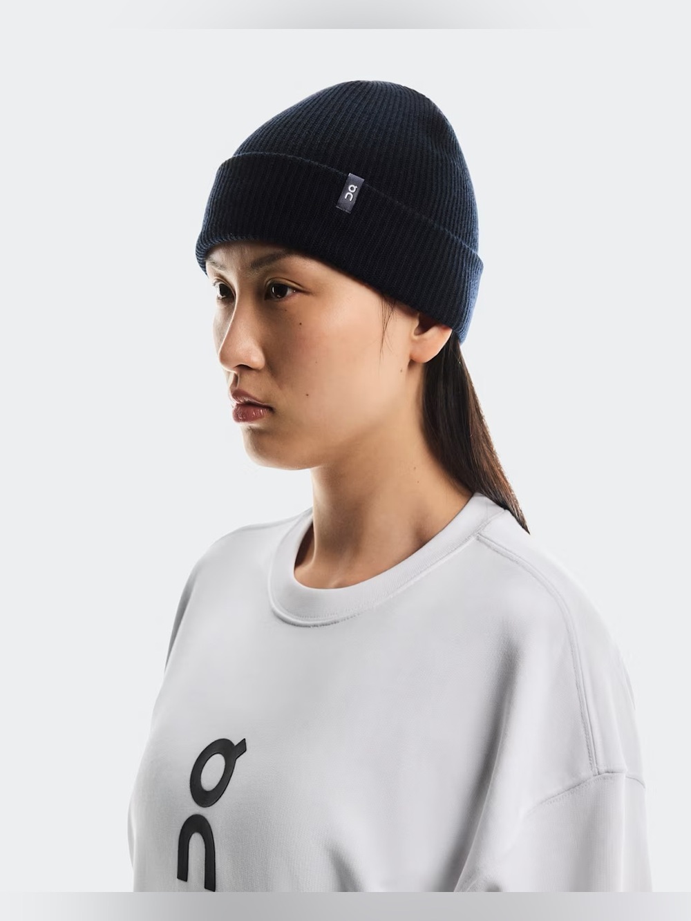 NWT- ON Running Ribbed Knit Beanie in Navy
